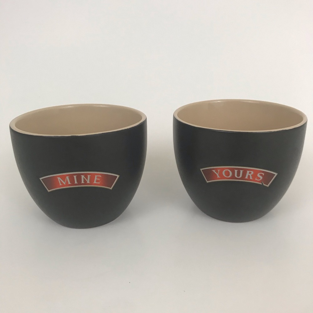 BAILEYS IRISH CREAM YOURS AND MINE MUGS COFFEE CUP